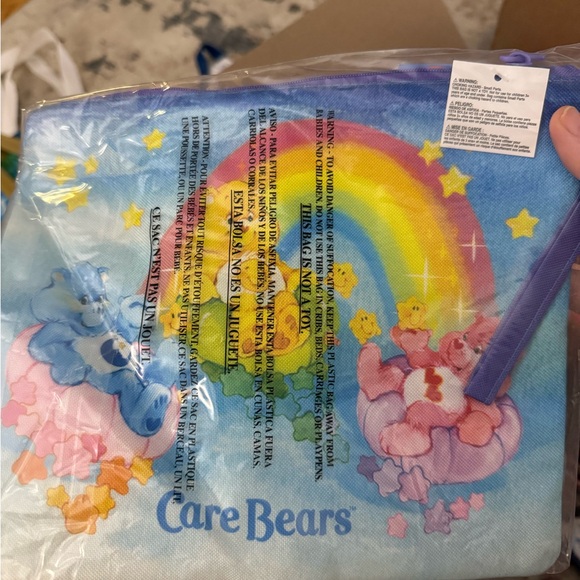 Care Bears Rainbow Tote with Pastel Blue, Pink, Yellow Accents - Picture 2 of 2